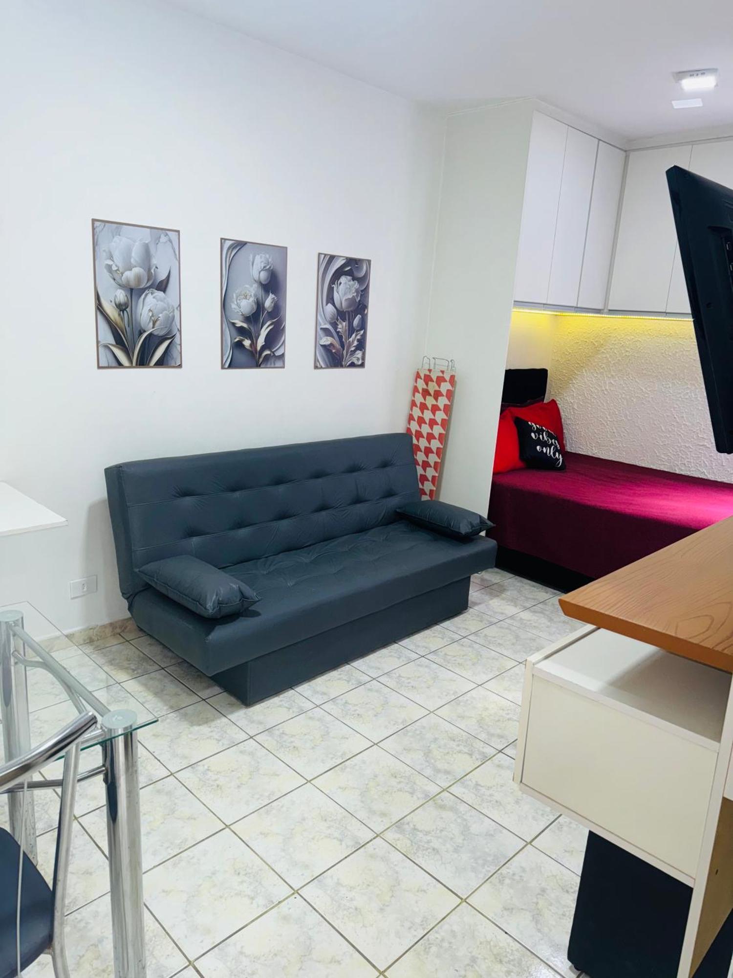Sala Living Em Predio Familiar Na Av Da Praia Сантос Экстерьер фото